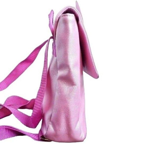 Girls Pink Backpack Kitty Pink Metallic Small Backpack Small Bag - Picture 5 of 5